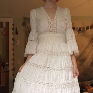 GORGEOUS vintage 1970s peasant dress